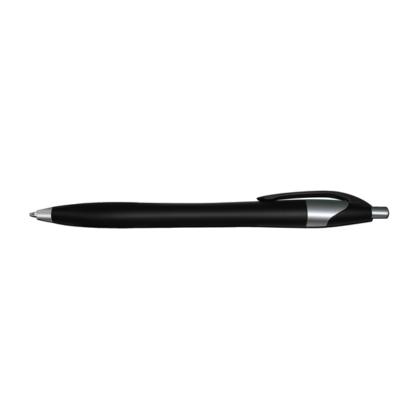 Silhouette Metallic Retractable Ballpoint Pen with Black Ink - Image 2