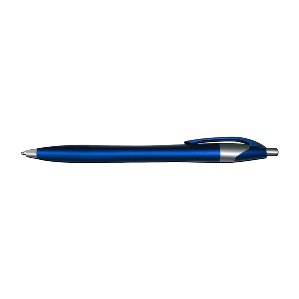 Silhouette Metallic Retractable Ballpoint Pen with Black Ink - Image 3