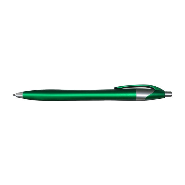 Silhouette Metallic Retractable Ballpoint Pen with Black Ink - Image 4
