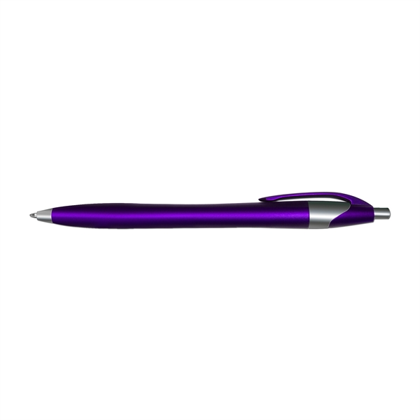Silhouette Metallic Retractable Ballpoint Pen with Black Ink - Image 5