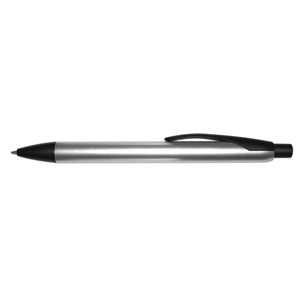 LUX RETRACTABLE BALL POINT PEN WITH SILVER BARREL - Image 3