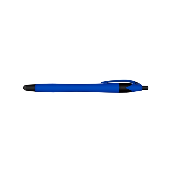Rubberized Ball Point Pen and Stylus - Image 3