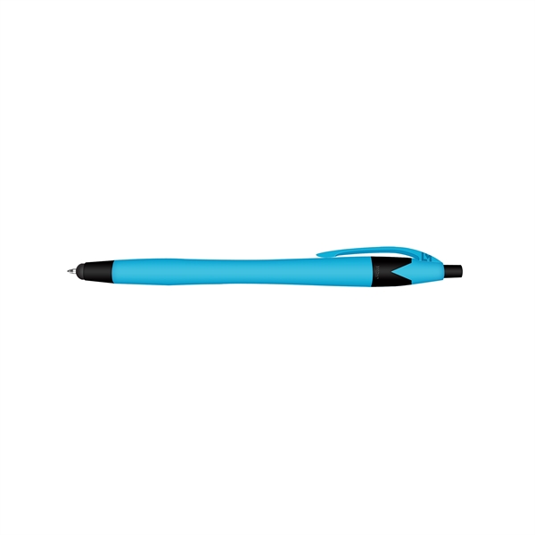 Rubberized Ball Point Pen and Stylus - Image 6