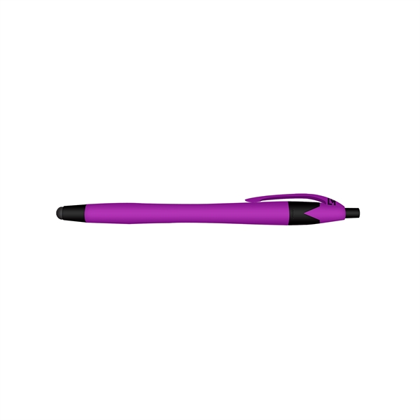 Rubberized Ball Point Pen and Stylus - Image 9