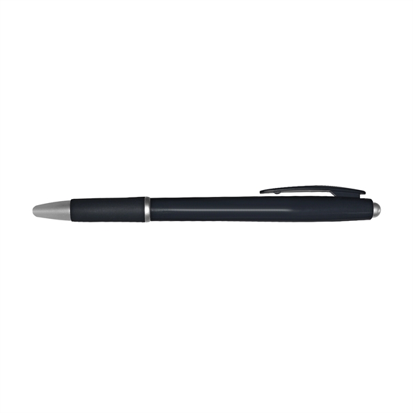 Executive Retractable Ballpoint Pen with Rubber Grip - Image 2