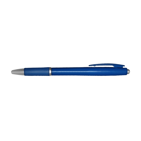 Executive Retractable Ballpoint Pen with Rubber Grip - Image 3