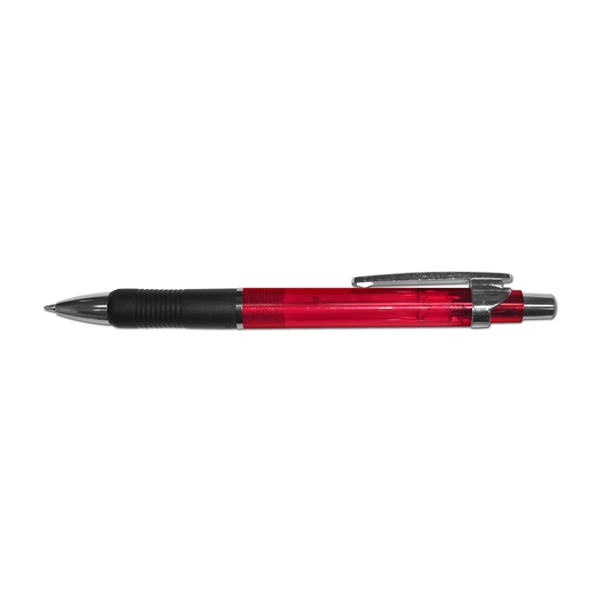 Retractable Gel Pen Black Rubber Grip & Silver Clip - Image 7