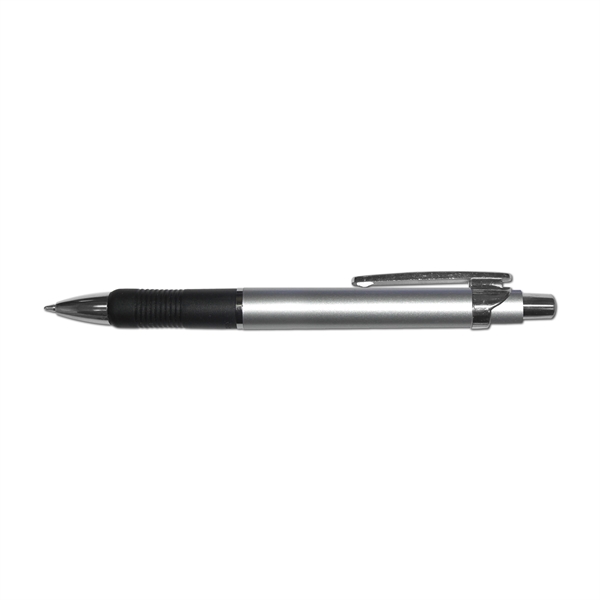 Retractable Gel Pen Black Rubber Grip & Silver Clip - Image 8