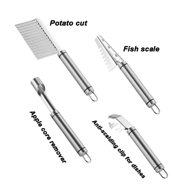 304Stainless Steel Potato Cut Fish Scale Planer Core Remover - Image 1