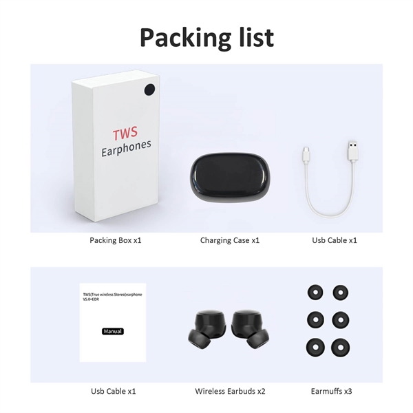 Mini Wireless Earphones with Charging Case - Image 5