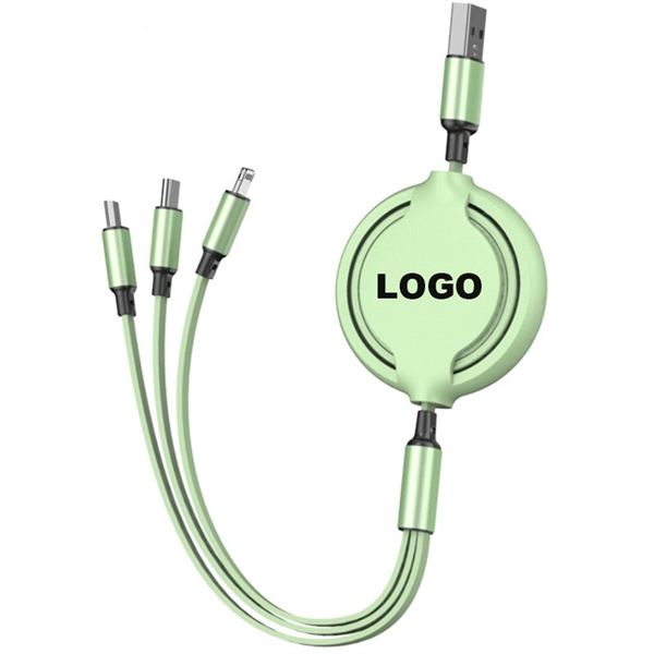Multi USB Charging Cable  Retractable 3 in 1     - Image 1