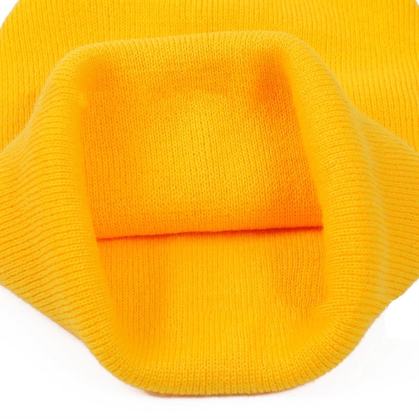 Acrylic Knit Beanie Hat with Cuffs     - Image 6