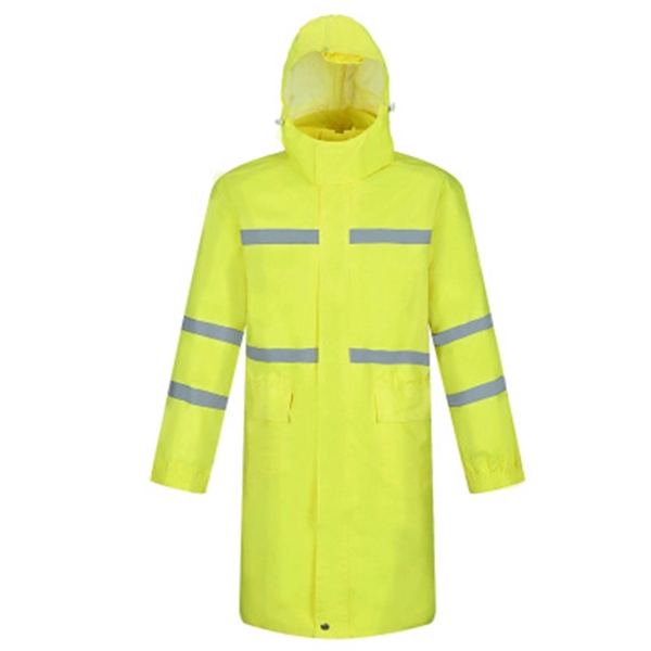 Yellow Reflective Raincoat Ponchos     - Image 2