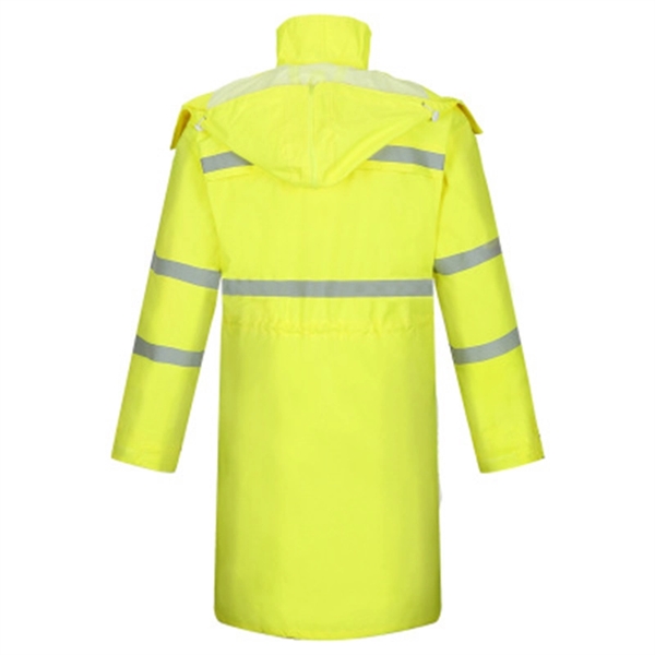 Yellow Reflective Raincoat Ponchos     - Image 4