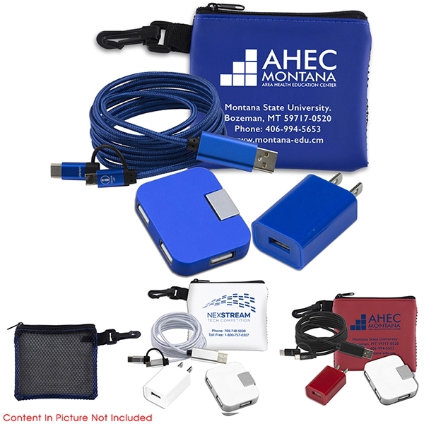 TechMesh Chrg Pro Charging Accessories Kit in Zipper Pouch - Image 1