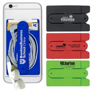 Two Function Soft Silicone Cell Phone Kickstand & Wallet