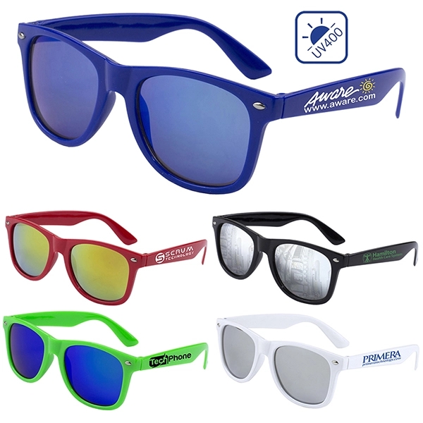 Clairemont Colored Mirror Tinted Sunglasses - Image 1
