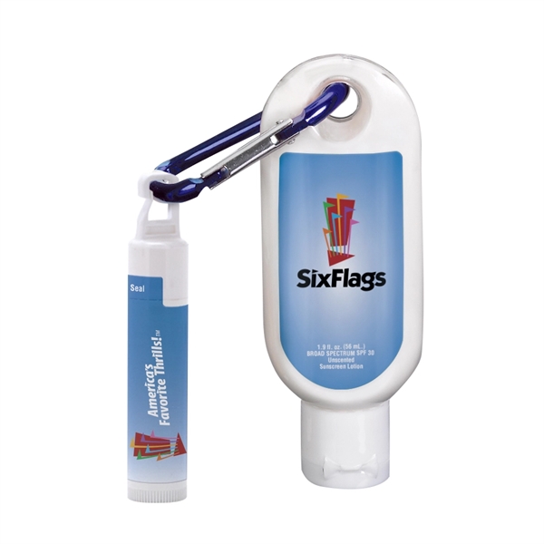 1.9 oz SPF 30 Sunscreen with Carabiner and SPF 15 Lip Balm  - Image 2