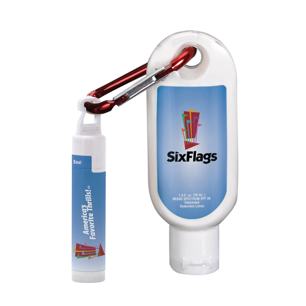 1.9 oz SPF 30 Sunscreen with Carabiner and SPF 15 Lip Balm  - Image 5