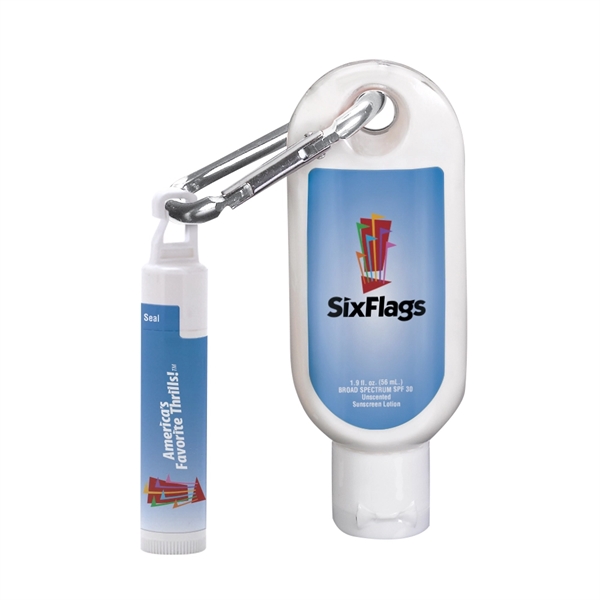 1.9 oz SPF 30 Sunscreen with Carabiner and SPF 15 Lip Balm  - Image 6