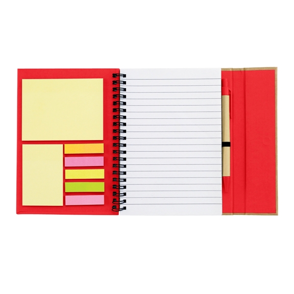 Spiral Notebook with Sticky Notes and Flags - Image 12