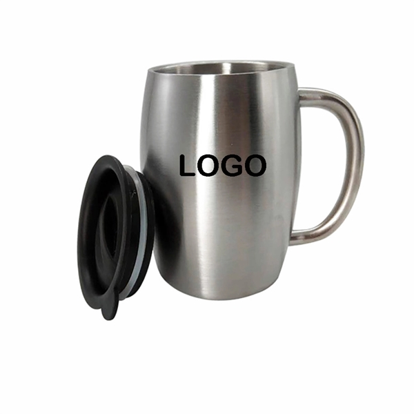 14 oz. Double Wall Stainless Steel Coffee Mug     - Image 1