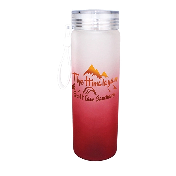 20 oz. Halcyon® Frosted Glass Bottle with Screw on Lid, Ful - Image 7