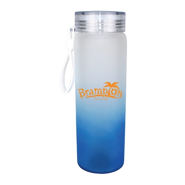 20 oz. Halcyon® Frosted Glass Bottle with Screw on Lid - Image 3