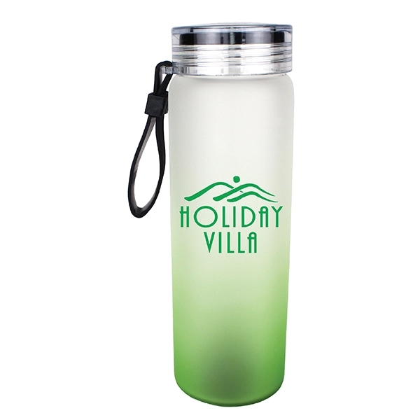 20 oz. Halcyon® Frosted Glass Bottle with Screw on Lid - Image 4