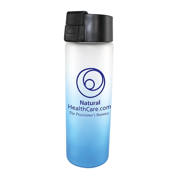 20 oz. Halcyon® Frosted Glass Bottle with Flip Top Lid - Image 2