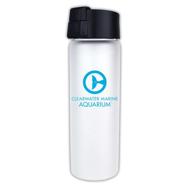 20 oz. Halcyon® Frosted Glass Bottle with Flip Top Lid - Image 9
