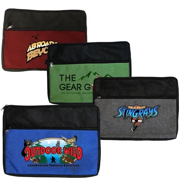 Double Zipper Accessory Bag, Full Color Digital - Image 1