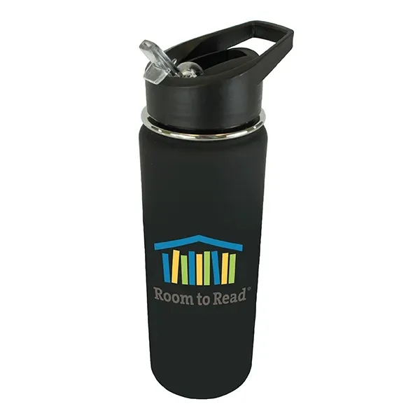 20 oz. Halcyon® Sports Bottle with Flip Straw Lid, Full Col - Image 2
