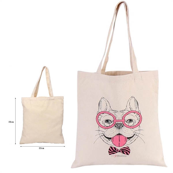 Natural Cotton Canvas Tote Bags Shopping bags - Image 1