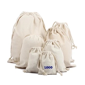 Natural Cotton Drawstring Bag(7.9"x11.8")