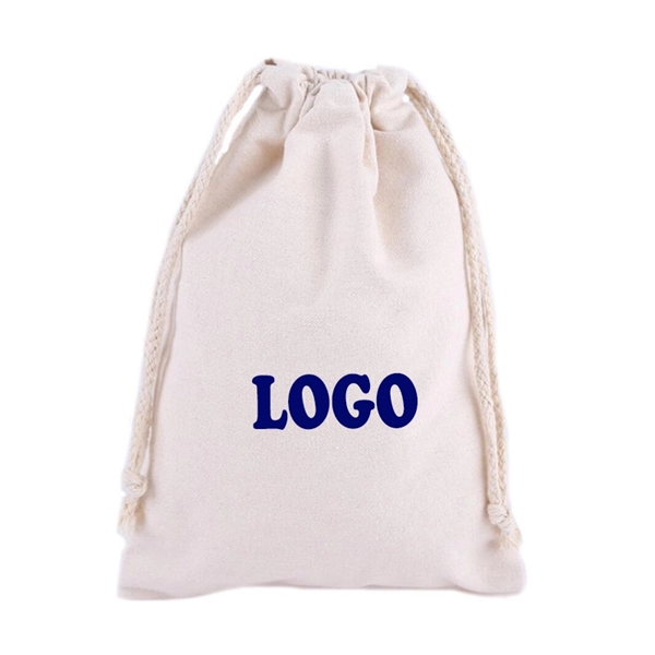 Natural Cotton Drawstring Bag(7.9"x11.8") - Image 2