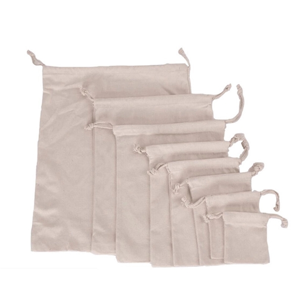 Natural Cotton Drawstring Bag(7.9"x11.8") - Image 3