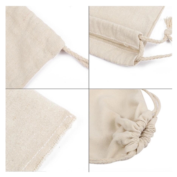 Natural Cotton Drawstring Bag(7.9"x11.8") - Image 5