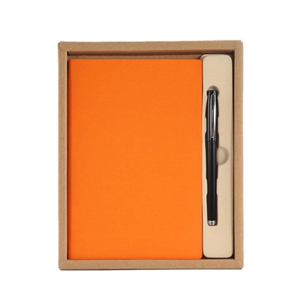 PU Leatherette Notebook Gift Set With Pen - Image 2