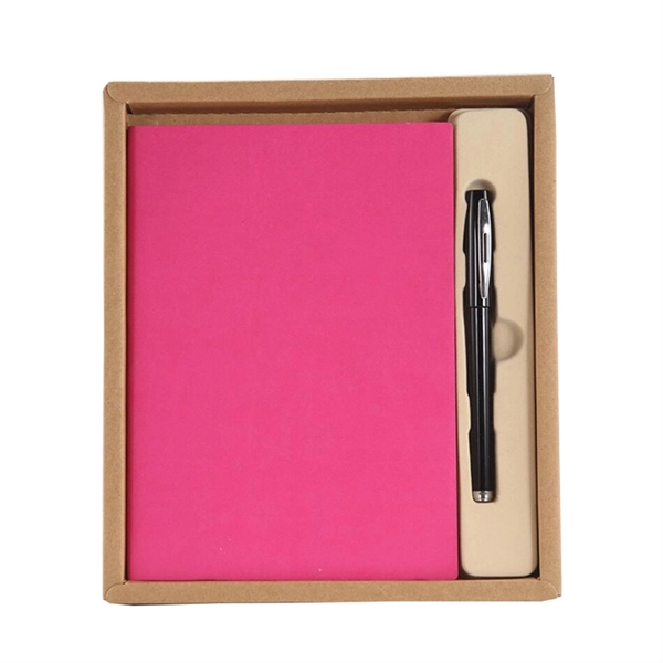 PU Leatherette Notebook Gift Set With Pen - Image 4