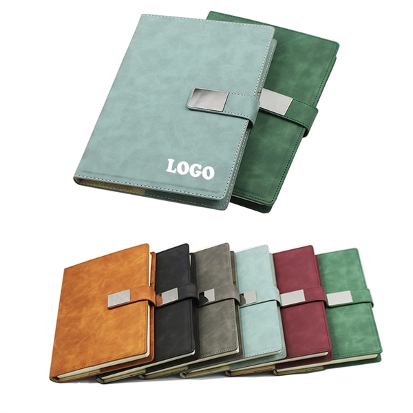 PU Leatherette Notebook With Metal Magnetic Clasp - Image 2
