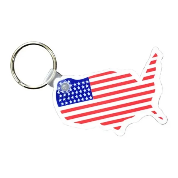 USA Key Fob with Flag - Image 1