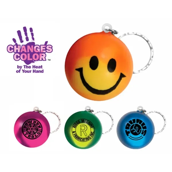 Mood Smiley Face Stress Key Chain - Image 1