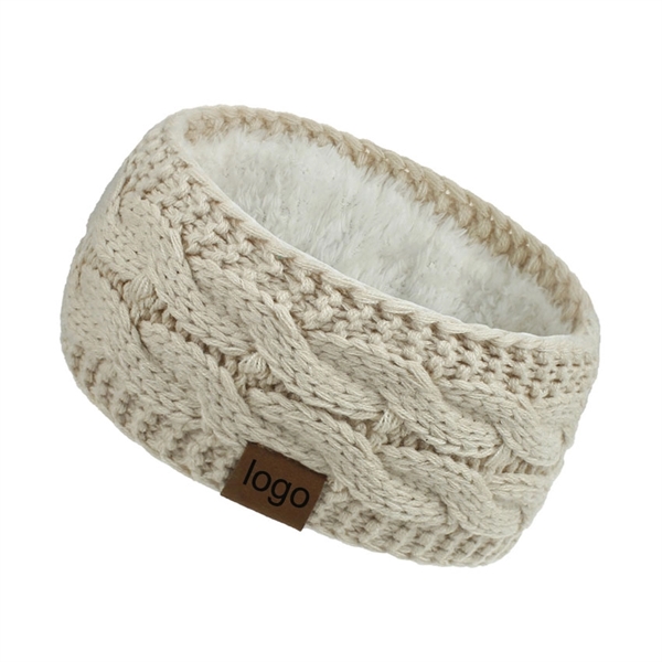 Acrylic yarn knitting hair band ribbon Headwrap ear muffs    - Image 2