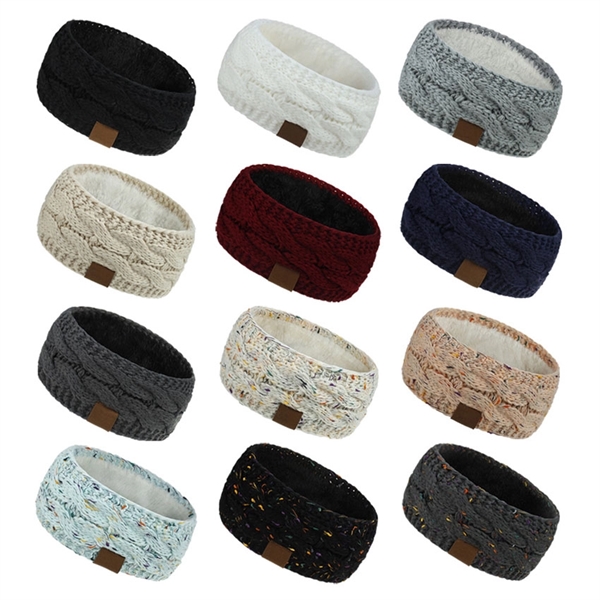 Acrylic yarn knitting hair band ribbon Headwrap ear muffs    - Image 3