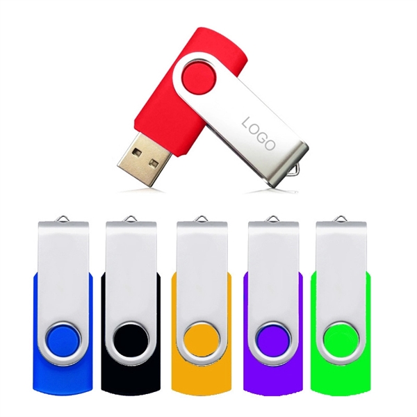 4 GB Swivel USB 2.0 Flash Drive - Image 1