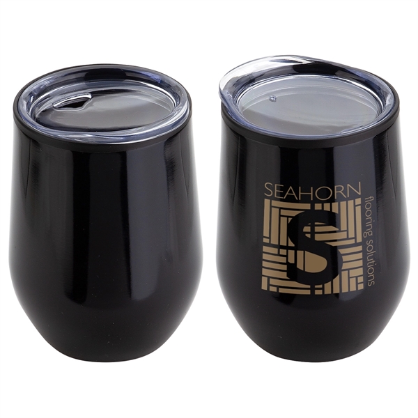 Onyx 12 oz Stainless Steel/Polypropylene Wine Goblet - Image 2