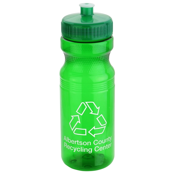 Cycler 24 oz PET Eco-Polyclear™ Bottle with Push-Pull Lid - Image 4