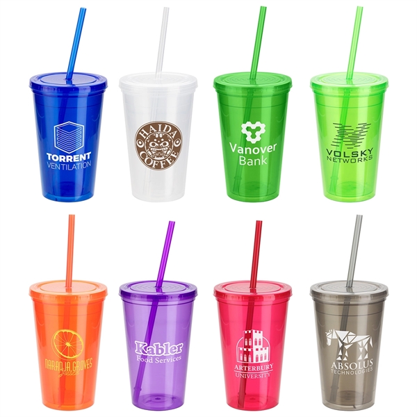 Trifecta 16 oz Tumbler with Lid  Straw - Image 1