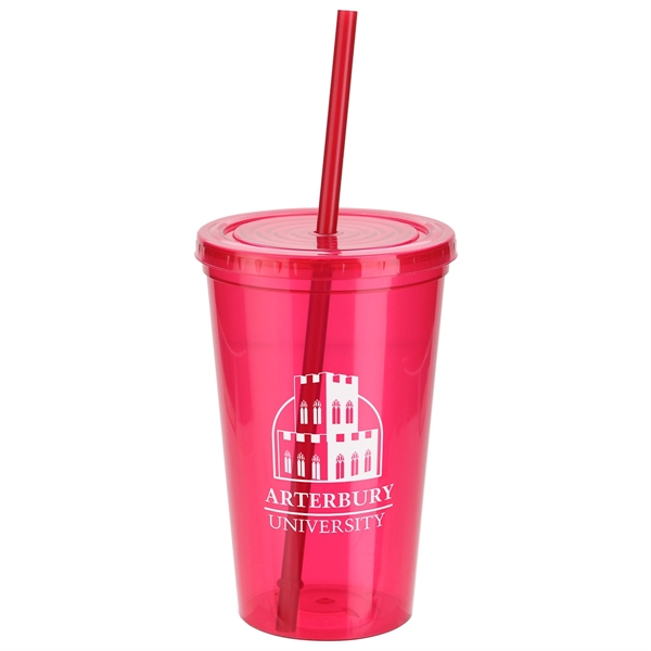 Trifecta 16 oz Tumbler with Lid  Straw - Image 8